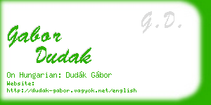 gabor dudak business card